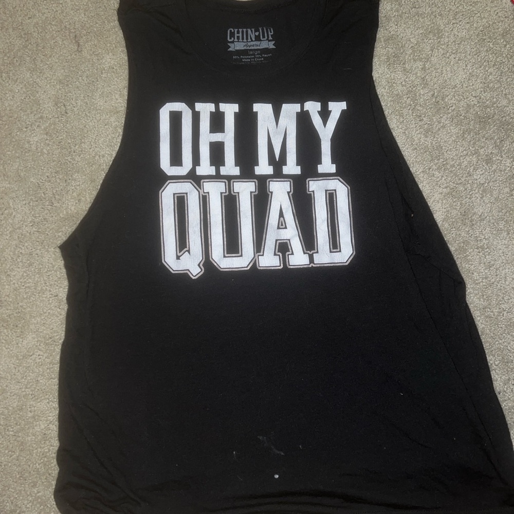 Black 'Oh My Quad' Tank Top
